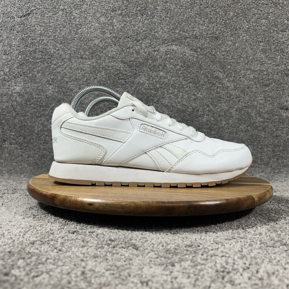 Reebok Classic Harman Run Women’s Sz 8.5 White Leather Retro Athletic Shoes Used